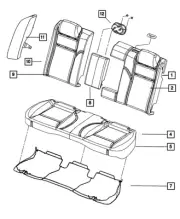 Genuine Mopar Rear Seat Center Armrest 1VV33HL1AA