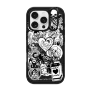 iPhone 16 Pro Impact Ring Stand Case MagSafe Compatible matt darling sticker collage