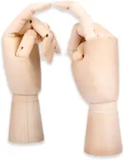 2 Pack 7INCH Wood Hand Model Wooden Artist Drawing Manikin Articulated Mannequin