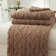 Fleece Blanket Large Throw for Sofa and Bed,Cozy and Warm Throw Blanket,Fuzzy Soft Fluffy Wool Throw for Chair,Couch,Travel 300 GSM Lightweight Blanket