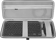 Geekria Keyboard Case, Hard Shell Protective Travel Bag Compatible with Logitech MX Keys Mini Minimalist Wireless Illuminated Keyboard and Logitech MX Anywhere 3 Mouse Combo Case (Dark Grey)