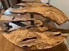 WOOD & CRYSTAL RESIN EPOXY COFFEE TABLE, CENTER TABLE, DINING TABLE
