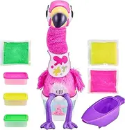 Little Live Pets Gotta Go Flamingo Value Pack: Sherbet | Interactive Plush Toy That Eats, Sings, Dances, Poops and Talks. Bonus Food, Containers and Bib. Batteries Included. for Kids Ages 4+.