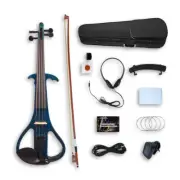 4/4 Full Size Electric Violin in Blue, Ebony Includes Free Case Bow Accessories