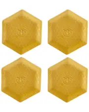 Certified International French Bees Set of 4 Embossed Honeycomb Dinner Plates
