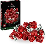 LEGO Botanicals Bouquet of Roses, Artificial Flowers for Adults, Botanical Collection Rose Toy, Home Decor or Office Display, Special Treat for Women and Men, Relaxing Activity, Flower Bouquet 10328