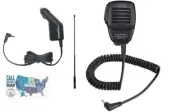 Yaesu FT-70DR Accy Bundle w/ Speaker Mic, Cig Lighter Power Adapter, HT Antenna