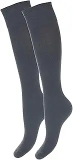 [MILENA PEŁNA SWOBODA RUCHU] MILENA Soft Breathable Over the Knee Socks with Elastic Fit and Non-Slip Grip Perfect for Everyday, Work, Sports and Cosplay - Versatile Matching, Graphite, graphitegray, 37-41