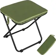 uxcell Collapsible Stool for Camping, 11-inch Portable Folding Chair Retractable Compact Stool Lightweight Foldable Seat for Travel/Beach/Hiking/Fishing/Adventures/Outdoor [Green]