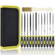Small File Set, Needle Diamond Files 13PCS, 6pcs Jewlers Files & Black-13pcs
