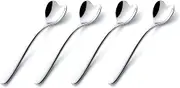 Alessi A di AMMI01CUS4 Set Composed of Four Ice Cream Spoons in 18/10 Stainless Steel, Silver, 17 x 19 x 10 cm