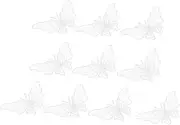 10Pcs Organza Butterfly Applique Patches for Clothing DIY Crafts and Home Decor Elegant Lace Trim for Weddings Bridal Sashes and Creative Projects