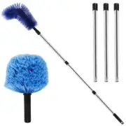 Extendable Feather Duster 327cm Long Telescopic Duster Cobweb Duster Brush-⇔