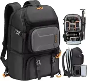 Pro Camera Backpack Large Camera Bag with Laptop Compartment Tripod Holder Wa...