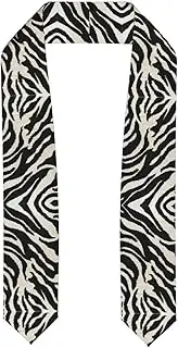 [SKKNT] Zebra Animal Print Graduation Shawl Stole For Academic Commencements Honor Sash Congratulations Gift