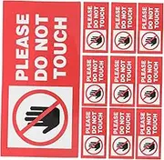 DOITOOL 10pcs Do Not Touch Vinyl Caution Stickers Self Adhesive Warning Labels for Doors Windows Factories and Machines High Visibility Safety Sign with Vibrant Colors and Bold Text