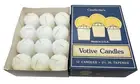 Vintage Candle Lites White Votive Candles 12 Unscented 2 1/4"Tapered Made in USA