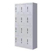 12-Door Locker for Office Gym Shed School Home Storage - Padlock-operated
