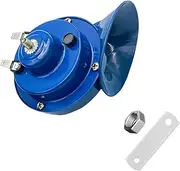 Sylvil 300DB Super Loud Car Horn, 12V Waterproof Durable Auto Air Electric Snail Horn, Vehicle Air Horn Replacement for Motorcycle, Truck, Bike, Boat, Universal Car Accessories (Blue)