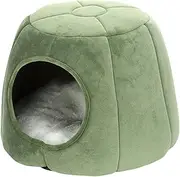 Covered Cat Bed,Warm Pet House Cat Shelter - Small Dog Puppy Sleeping Beds with Removable Washable Pillow Cushion