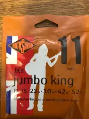 Rotosound Jumbo King 11-52 Phosphor Bronze acoustic strings. Great quality