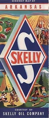 1960 Skelly Road Map: Arkansas NOS