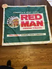 Red Man Chewing Tobacco (Willy) Bandana Made In USA Poly Cotton Advertisement