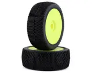 GRP Tires Cubic Pre-Mounted 1/8 Buggy Tires (2) (Yellow) (Soft) [GRPGBY03A]