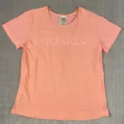 Adidas Athletic T Shirt Womens Size Large Pink Climalite Performance Lightweight