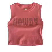 Urban Outfitters Tank Top Cutout Howdy Pink Diamante Medium NWT Devon