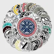 50 Packs Totem Stickers Water Bottles Laptop Phone Motorcycle Computer Guitar Skateboard Hydroflasks Viking Totem Vinyl Sticker Waterproof Aesthetic Trendy Decals for Teens Girls Adults