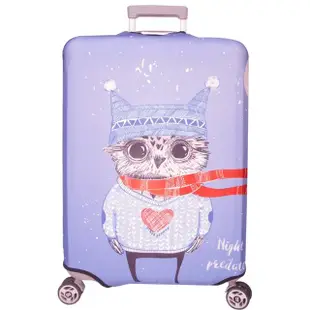 新款拉鍊式行李箱防塵保護套 行李箱套(貓頭鷹29-32吋)