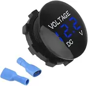 Xgdsnly Car Voltage Measuring Device, Voltage Tester for 12 V 24 V, LED Display, High -Performance Automobile Test Light, Replacement Voltmeter, Blue Digital