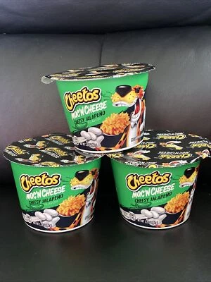 Cheetos Mac 'n Cheese Cheesy Jalapeno Hot Flavor 3 Cups BB 12/19 Microwavable