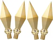 YARNOW 4Pcs Golden Metal Flagpole Topper Durable Flag Head Replacement for Use Weather Resistant Finial Decor for Conference and Ceremony Flags