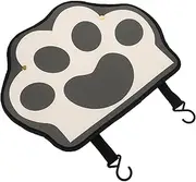 COOLHIYA Kick Mats Pu Leather Car Seat Back Protector Cover Pad for Boys and Girls Cat Paw Shape Rear Seat Kick Guard Easy Clean Auto Interior Accessories
