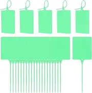 uxcell Plastic Seals Shipping Tags, for Basket Labels Cable Labels Tags Product Identification Tags, Logistics Marking, Outdoor Tagging, 3.1x3.9 Inch Green 50Packs