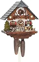 Hekas Cuckoo Clock Black Forest House with Moving Wood Chopper