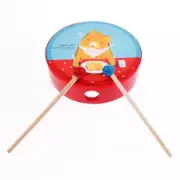 Wooden Drum with Stick Kick Musical Educational Toy