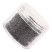 1000 Dark Brown 3mm x 2mm Silicone Micro Links Rings Beads for Hair Extensions
