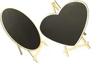 BCOATH 2pcs Blackboard Crafts Childrens Easel Wood Chalkboard Labels Easel for Kids Mini Chalkboard Label Signs Wedding Tags Wooden Plant Labels Wooden Handicraft Baby Mini Table Vertical