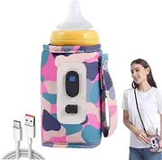 USB Milk Bottle Warmer Bag,Portable Digital Bottle Warmer USB Milk Warmer | 5 Gear Temperature Bottle Bag Adjustable Heat Keeper Feeding for Travel