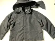 New RAF SIMONS Vintage Mens Blk Nylon Hooded Puffer MA-1 Bomber Jacket 50 Italy