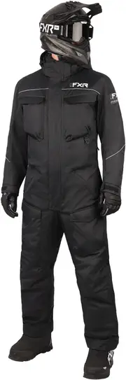 FXR Excursion 2025 1-piece Snowmobile Suit, black, Size 3XL for Men