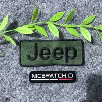 在飛比找蝦皮購物優惠-補丁 ON 標誌 JEEP 綠色徽章刺繡縫紉可縫製熨燙適用於