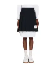 pleated drop-hem mini skirt IT40,IT38,IT36 navy blue