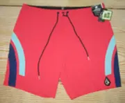 MENS VOLCOM CORAL 4-WAY STRETCH SWIM BOARD SHORTS SIZE 38