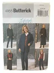 Butterick Sewing Pattern 4035 Jacket Vest Skirt Pants Misses Size 14-18