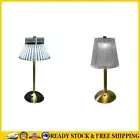 Crystal Table Lamp Metal Base Rechargeable Touch Bedside Lamp (Pavilion Crystal)