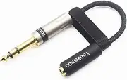 [ 1/4" TRS 6.35mm Male ] 6.35mm Male to 4.4mm Female 8 Core Silver Plated Headphone Earphone Audio Adapter Cable New in Box 6.35mm Stereo to 4.4mm Balanced [ 4.4mm Female ]